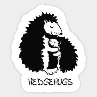 'Hedgehugs Hedgehog Hugging' Sweet Hedgehog Gift Sticker